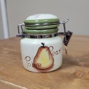 OOAK pear sugar jar